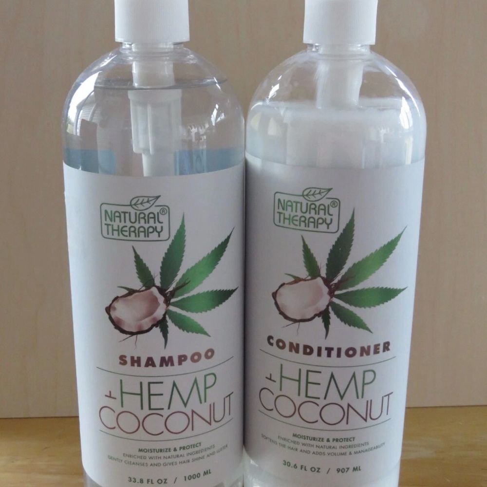 Natural Therapy Hemp Coconut Shampoo and Conditioner Set